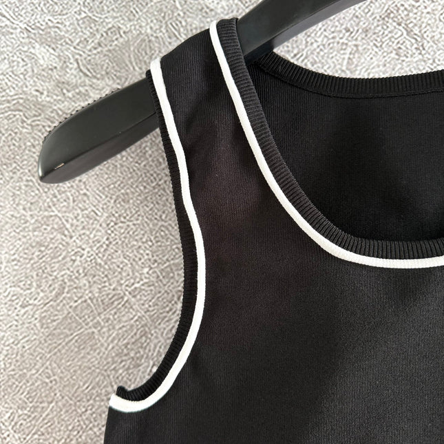 Joewe Sport Vest Black White Cotton