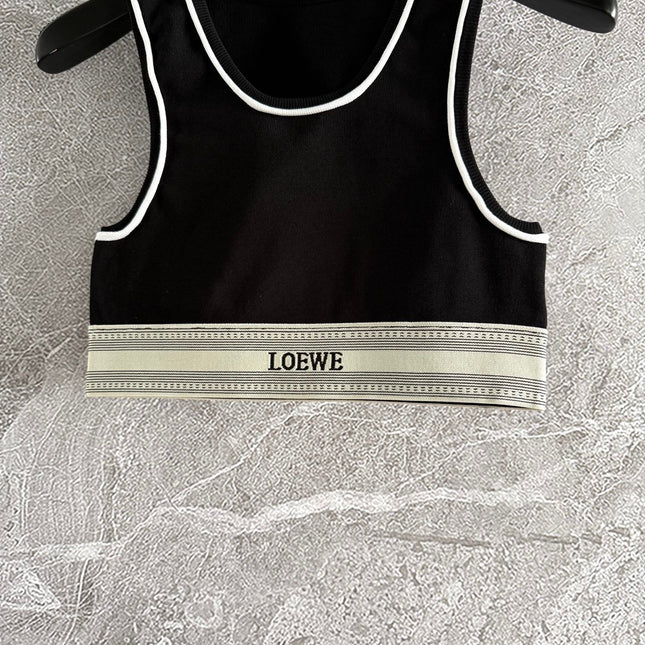 Joewe Sport Vest Black White Cotton