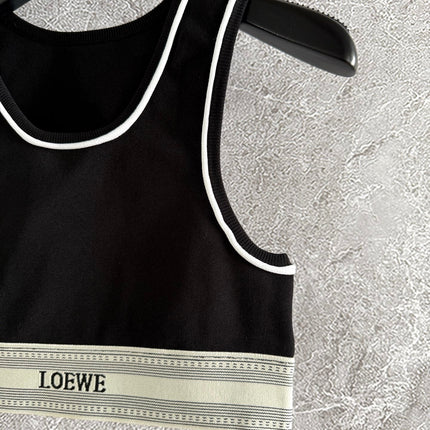 Joewe Sport Vest Black White Cotton