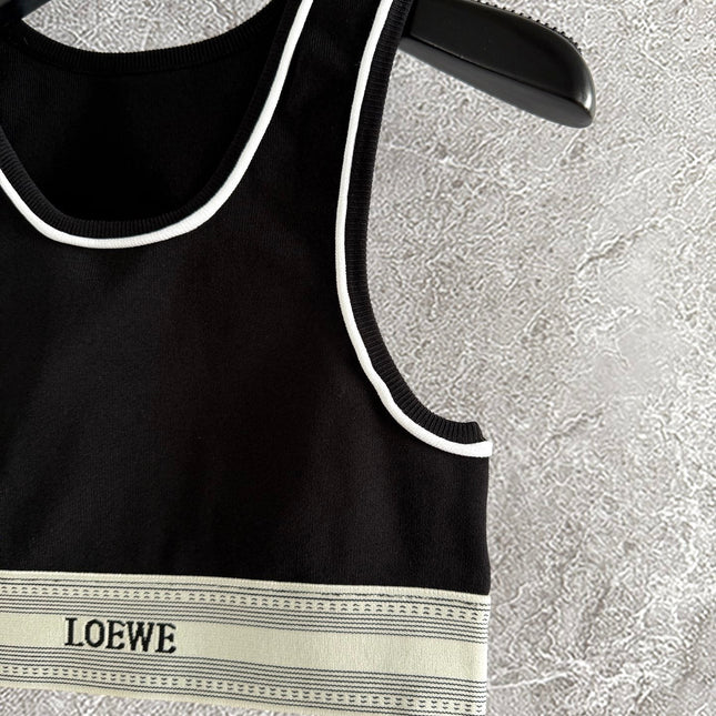 Joewe Sport Vest Black White Cotton