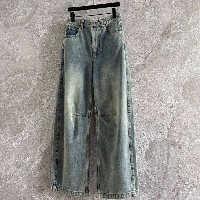 Loewe Waist-burnt Jeans Blue Cotton