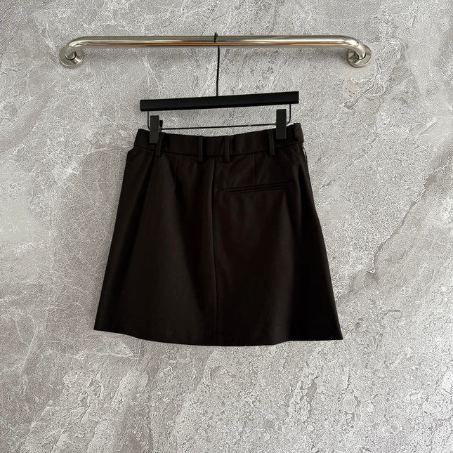 Loewe Draped Skirt Brown Polyester Fiber