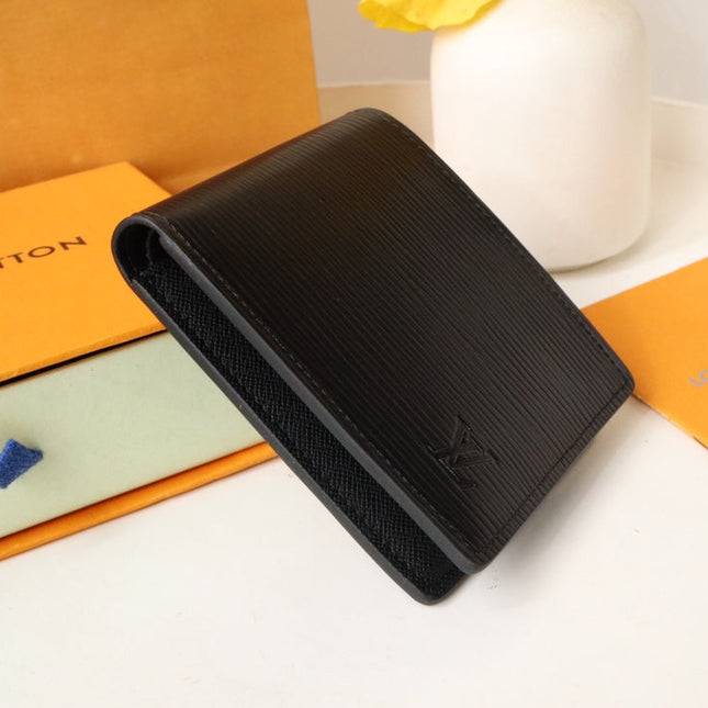 LV 25S SLENDER WALLET 11 IN BLACK EPI CALFSKIN