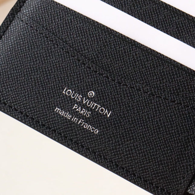 LV 25S SLENDER WALLET 11 IN BLACK EPI CALFSKIN
