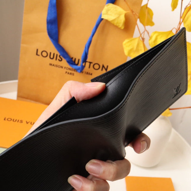 LV 25S SLENDER WALLET 11 IN BLACK EPI CALFSKIN