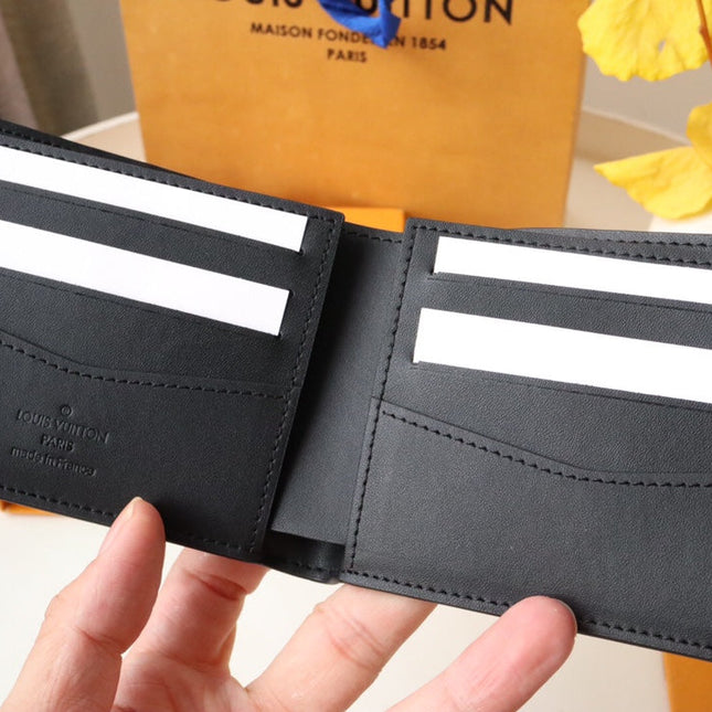 LV 25S SLENDER WALLET 11 IN BLACK DAMIER INFINI CALFSKIN
