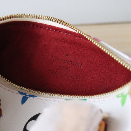 EAST WEST 15 BAG IN WHITE MIX COLORFUL CALFSKIN