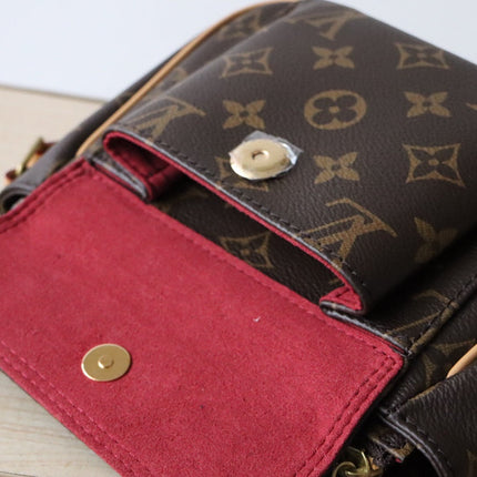 LV 25S SHOULDER BAG 19 IN BROWN MONOGRAM CALFSKIN GOLD HARDWRE