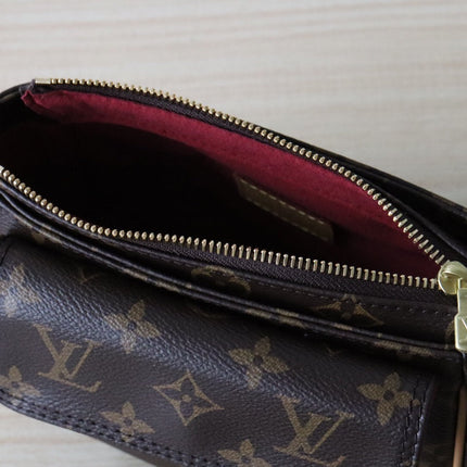 LV 25S SHOULDER BAG 19 IN BROWN MONOGRAM CALFSKIN GOLD HARDWRE