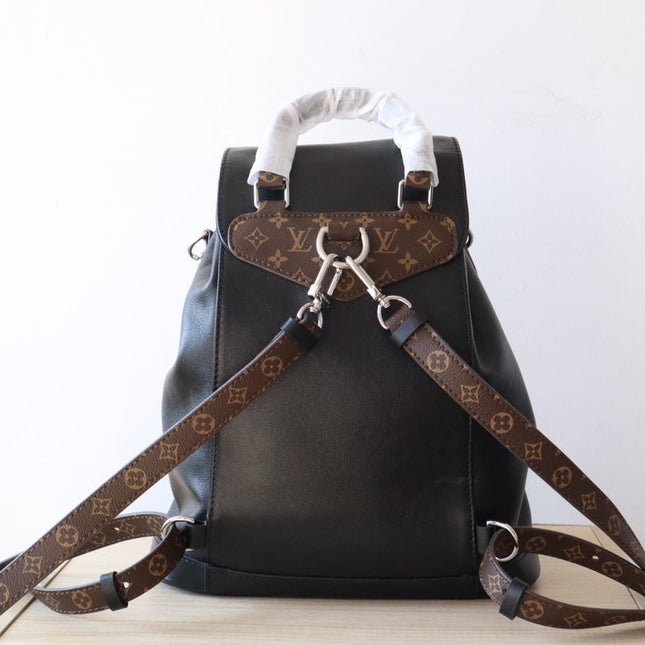 LV 25S MONTSOURIS VIBE 35 IN BLACK LAMBSKIN SILVER HARDWRE