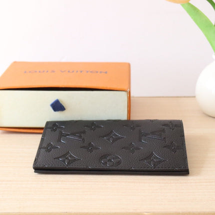 LV 25S PASSPORT HOLDER 14 IN BLACK EMBOSSED MONOGRAM SHADOW CALFSKIN