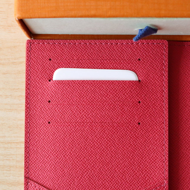 DOLL PASSPORT WALLET IN WHITE MIX COLORFUL CALFSKIN