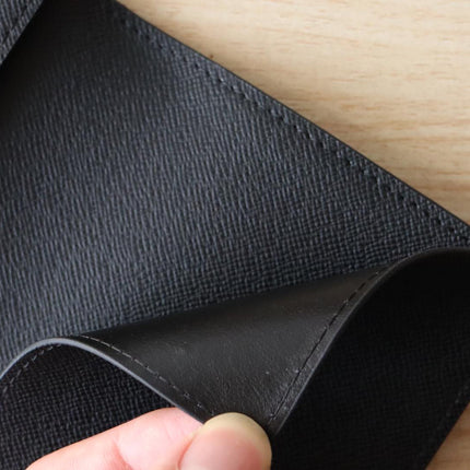 DOLL PASSPORT WALLET IN BLACK MIX COLORFUL CALFSKIN
