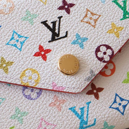 ROSALIE ZIPPY 12 IN WHITE MIX COLORFUL CALFSKIN