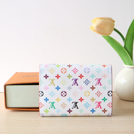 ROSALIE ZIPPY 12 IN WHITE MIX COLORFUL CALFSKIN