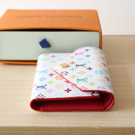 ROSALIE ZIPPY 12 IN WHITE MIX COLORFUL CALFSKIN