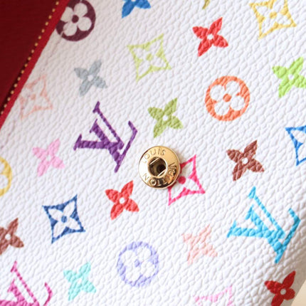 ROSALIE ZIPPY 12 IN WHITE MIX COLORFUL CALFSKIN