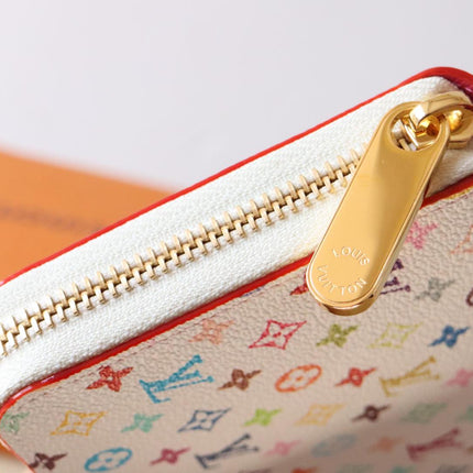 ZIPPY WALLET 19 IN WHITE MIX COLORFUL CALFSKIN