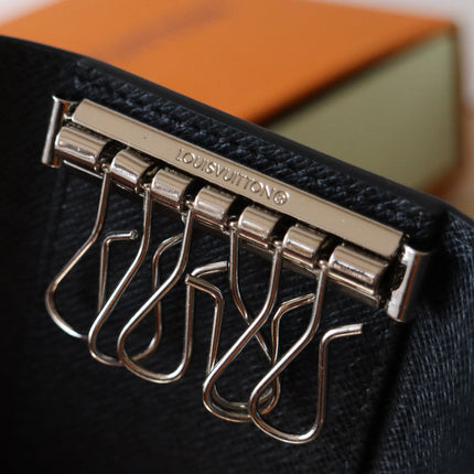 ROSALIE WALLET 12 IN BLACK MIX COLORFUL CALFSKIN