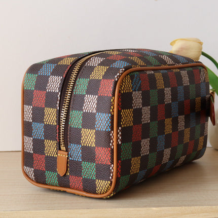 DOPP KIT LOCKER BAG 23 IN COLORFUL DAMIER CALFSKIN