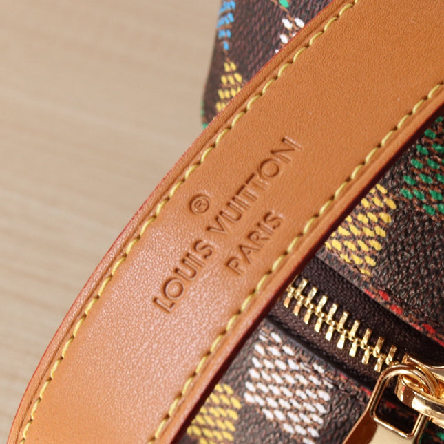 DOPP KIT LOCKER BAG 23 IN COLORFUL DAMIER CALFSKIN