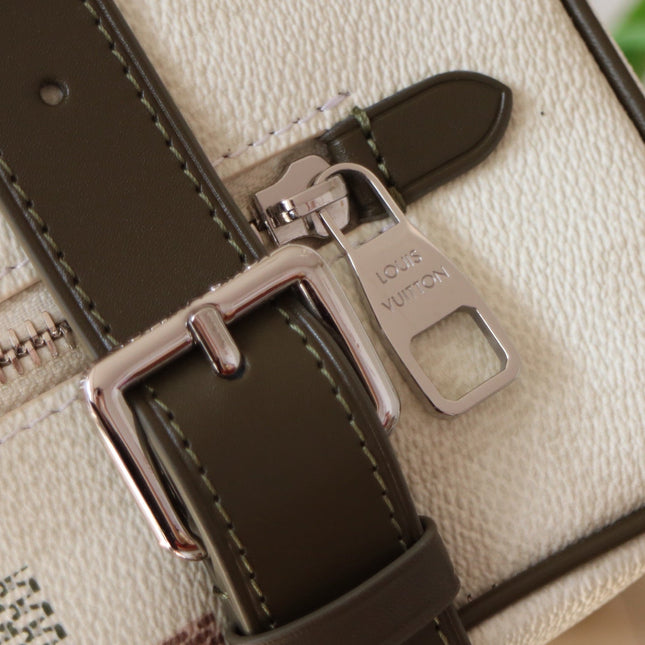 LOCKER DOPP KIT 23 IN KHAKI DAMOFLAGE COATED CANVAS