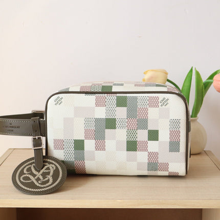 LOCKER DOPP KIT 23 IN KHAKI DAMOFLAGE COATED CANVAS
