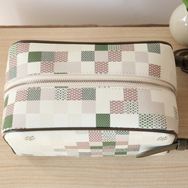 LOCKER DOPP KIT 23 IN KHAKI DAMOFLAGE COATED CANVAS