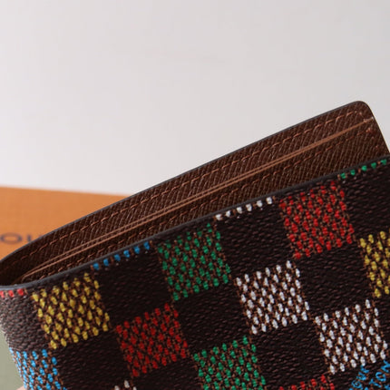 SLENDER WALLET 11 IN COLORFUL DAMIER EBENE CANVAS
