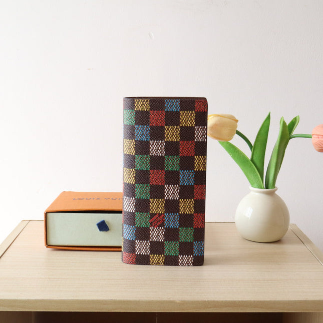 POCKET ORGANIZER WALLET 19 IN COLORFUL DAMIER EBENE CANVAS