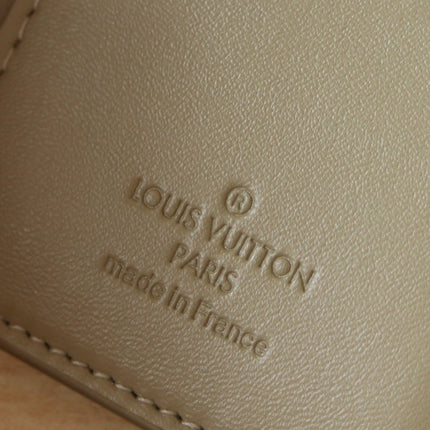 IRIS WALLET IN KHAKI BROWN EMBOSSED CALFSKIN