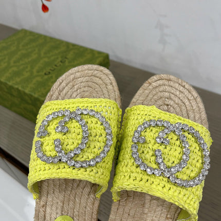 GG INTERLOCKING G ESPADRILLE LEMON FABRIC