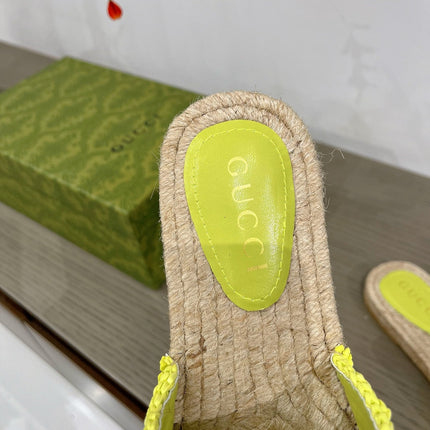GG INTERLOCKING G ESPADRILLE LEMON FABRIC