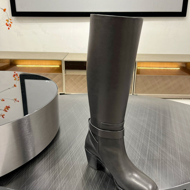 JUSTINE BOOT 6 CM IN BLACK CALFSKIN