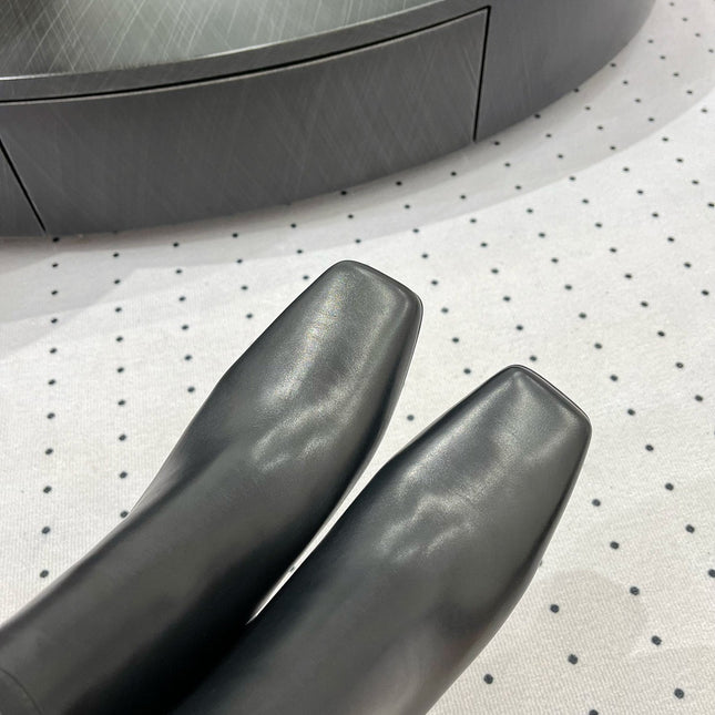 HOMMAGE ANKLE BOOT 5 CM IN BLACK CALFSKIN