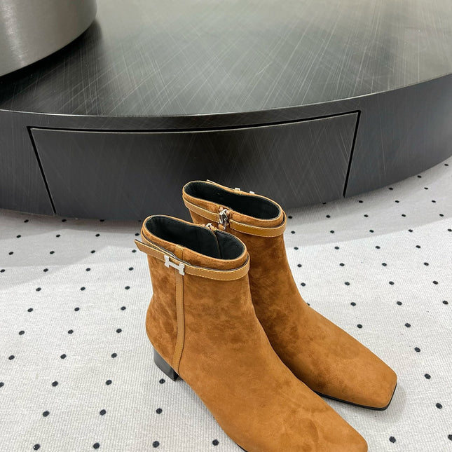 HOMMAGE ANKLE BOOT 5 CM IN BRONZE BROWN SUEDE