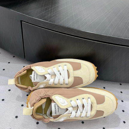 TRAIL SNEAKER IN BISQUE MIX FRENCH BEIGE SUEDE
