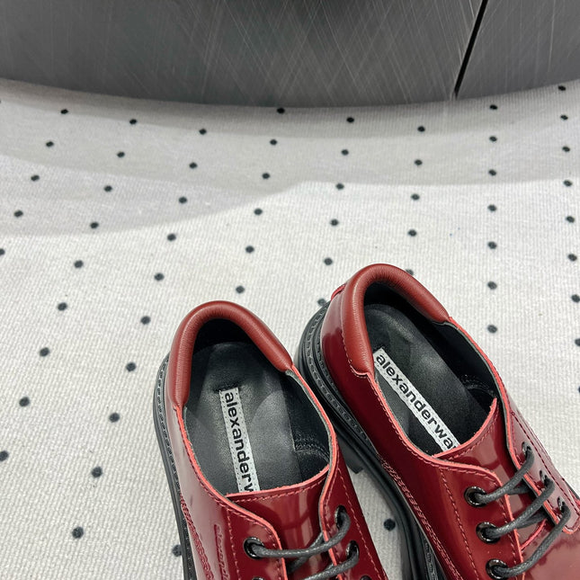 OXFORD SHOES 55 MM IN BURGUNDY RED CALFSKIN