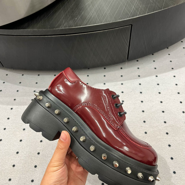 ATLAS DERBY 55 MM IN BURGUNDY RED CALFSKIN