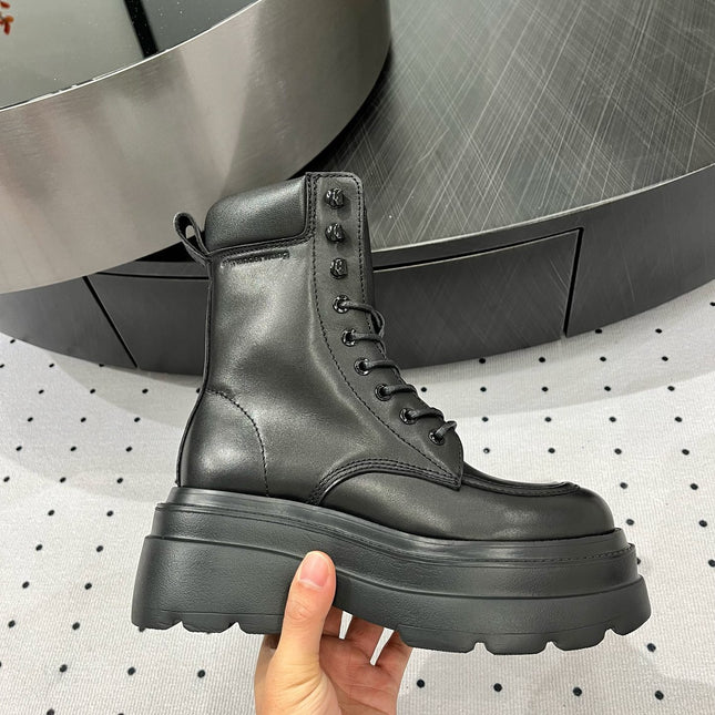 ANKLE BOOTS 55 MM IN BLACK CALFSKIN