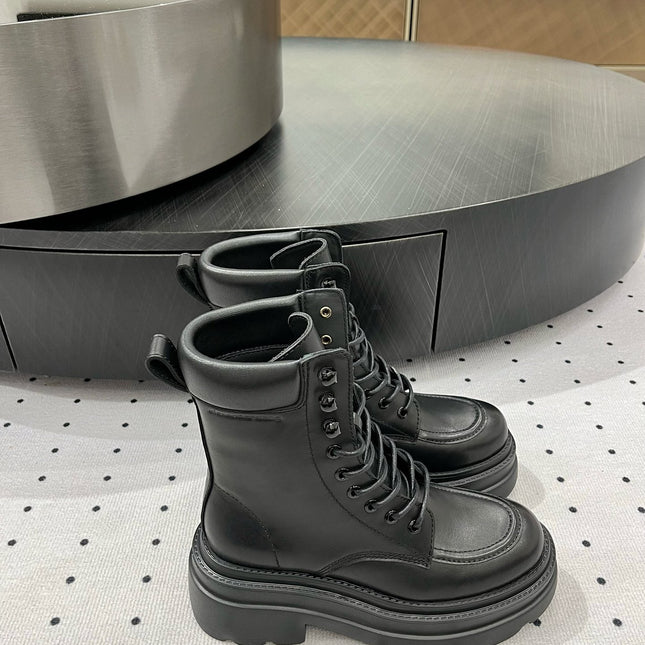 ANKLE BOOTS 55 MM IN BLACK CALFSKIN