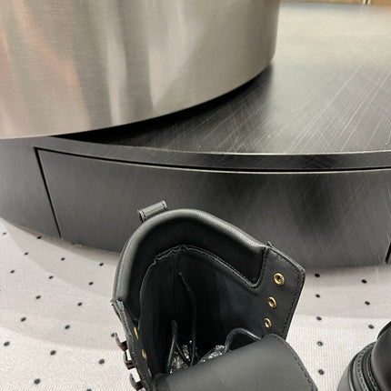 ANKLE BOOTS 55 MM IN BLACK CALFSKIN
