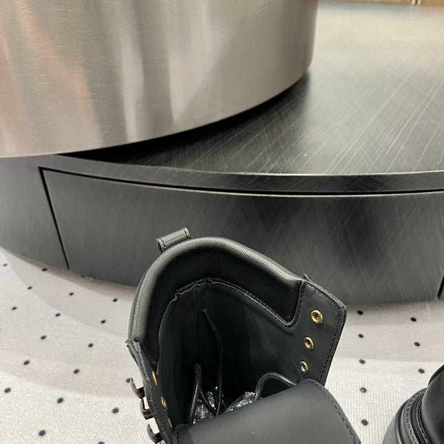 ANKLE BOOTS 55 MM IN BLACK CALFSKIN