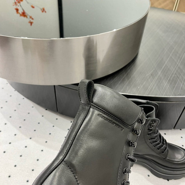 ANKLE BOOTS 55 MM IN BLACK CALFSKIN