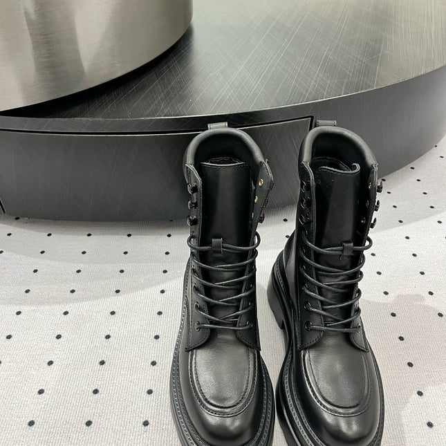 ANKLE BOOTS 55 MM IN BLACK CALFSKIN