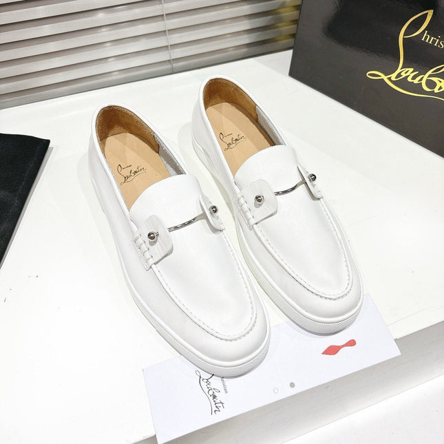 CHAMBELIBOAT REVERSED NUBUCK BOAT SHOES IN WHITE SHINY CALFSKIN