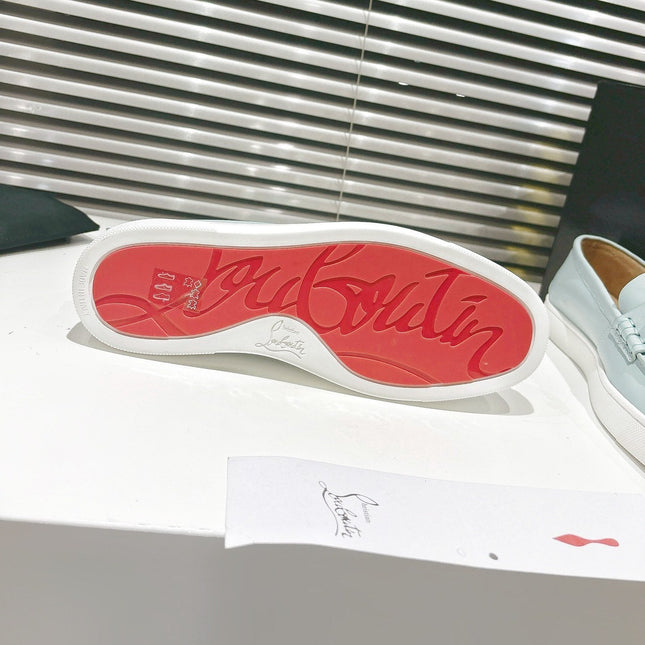 CHAMBELIBOAT REVERSED NUBUCK BOAT SHOES IN LIGHT BLUE SHINY CALFSKIN