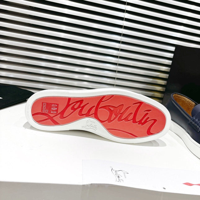 CHAMBELIBOAT REVERSED NUBUCK BOAT SHOES IN NAVY BLUE SHINY CALFSKIN