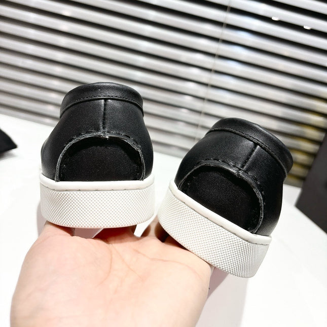 CHAMBELIBOAT REVERSED NUBUCK BOAT SHOES IN BLACK SHINY CALFSKIN