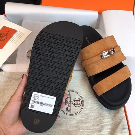 GABRIEL SANDAL MULE IN BRONZE BROWN SUEDE